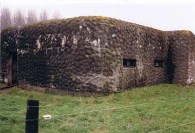 vooraanzicht bunker in 1990
